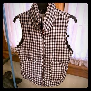 Peach Love California black & white gingham vest